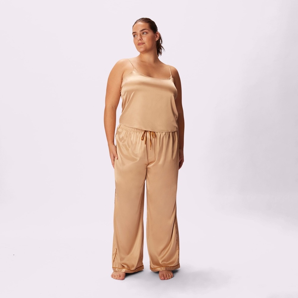 NWT Dream Wide Leg Pants | Luxe Satin | Archive (Toasted Almond)